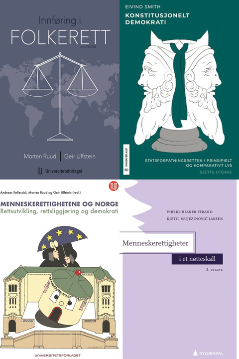 Bokpakke USN Rettsvitenskap 3. semester – Innføring i folkerett, Konstitusjonelt demokrati, Menneskerettighetene og Norge, og Menneskerettigheter i et nøtteskall