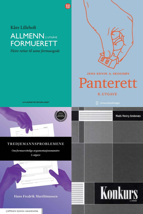 Bokpakke UiB Rettsvitenskap 8. semester – Allmenn formuerett, Panterett, Tredjemannsproblemene og Konkurs