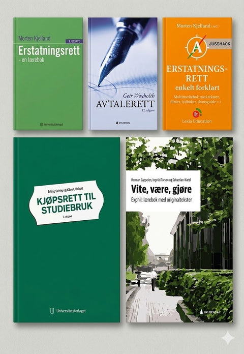 Rabattert bokpakke for USN: Rettsvitenskap 1. semester | Spar 22 %