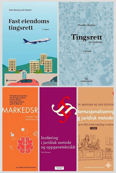 Rabattert bokpakke for UiB: Rettsvitenskap 2. semester | Spar 22 %