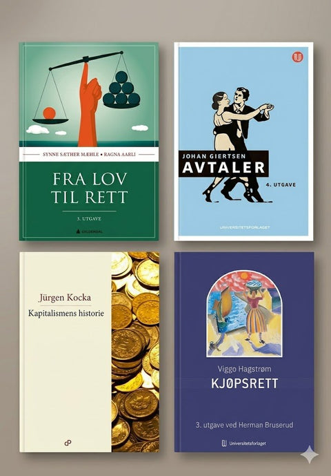 Rabattert bokpakke for BI: Rettsvitenskap 1. semester | Spar 22 %